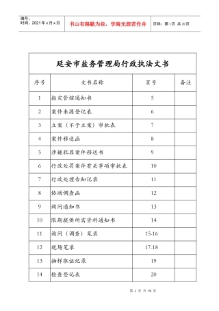 某市盐务管理局行政执法文书