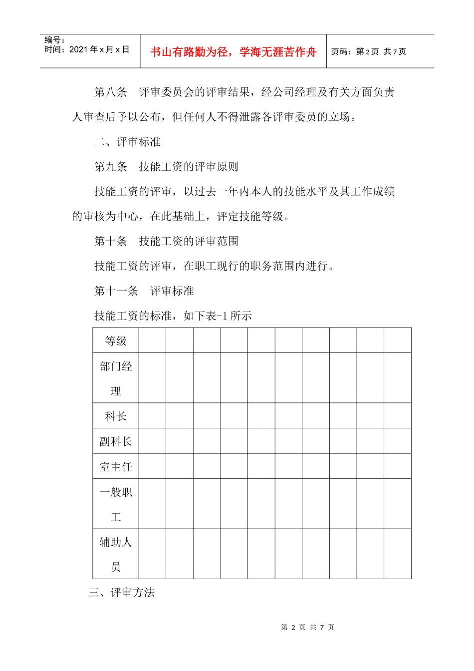 技能工资管理规定（DOC6页）_第2页