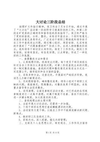 大讨论三阶段总结