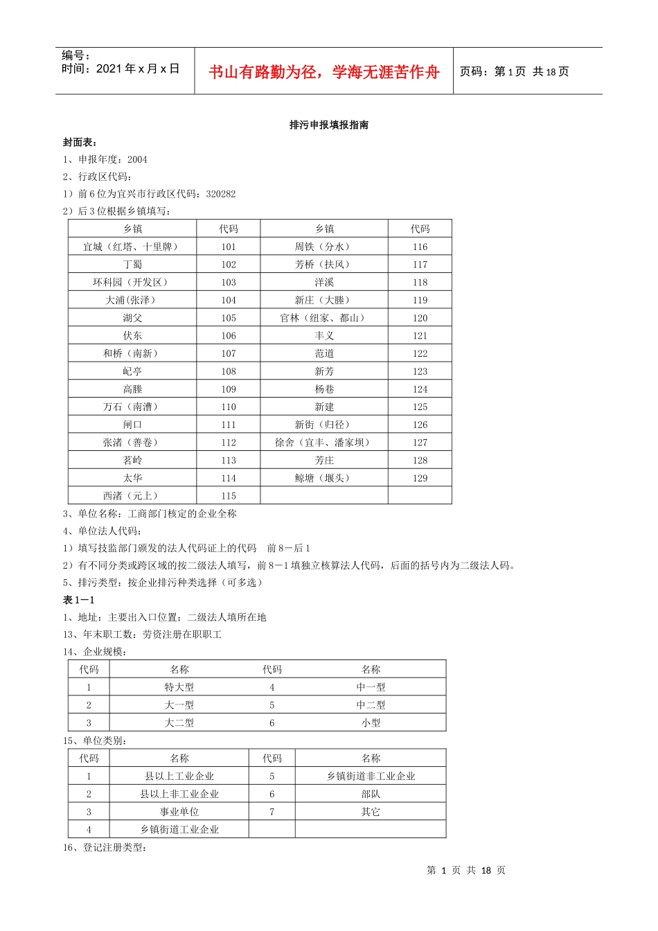 排污申报填报指南(1_第1页