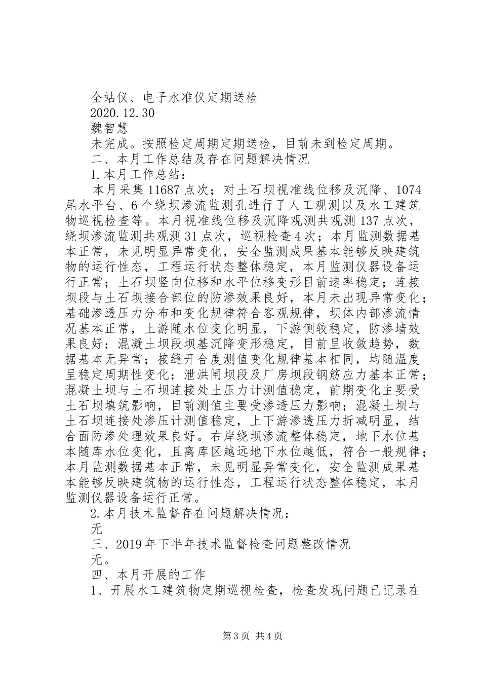 安全生产水工专业技术监督工作总结_第3页