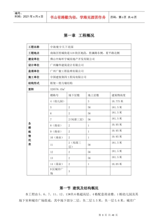 铝模板工程专项施工方案培训资料