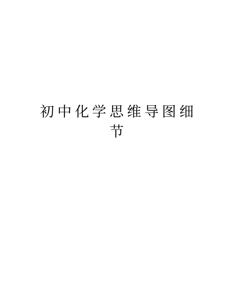 初中化学思维导图细节电子教案_第1页