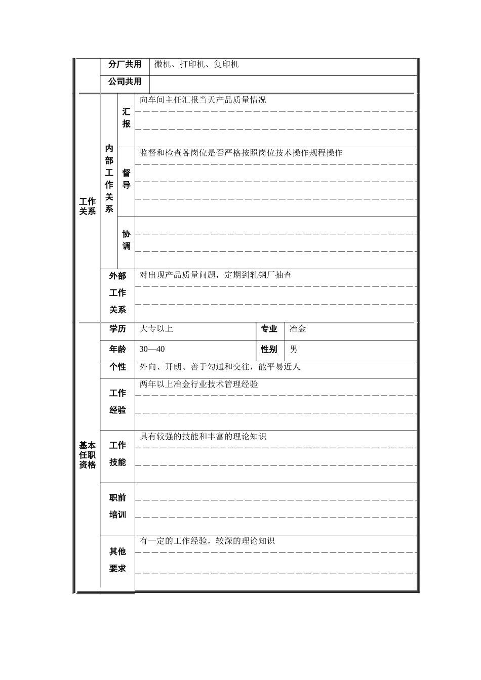 技术副主任职位说明书_第2页