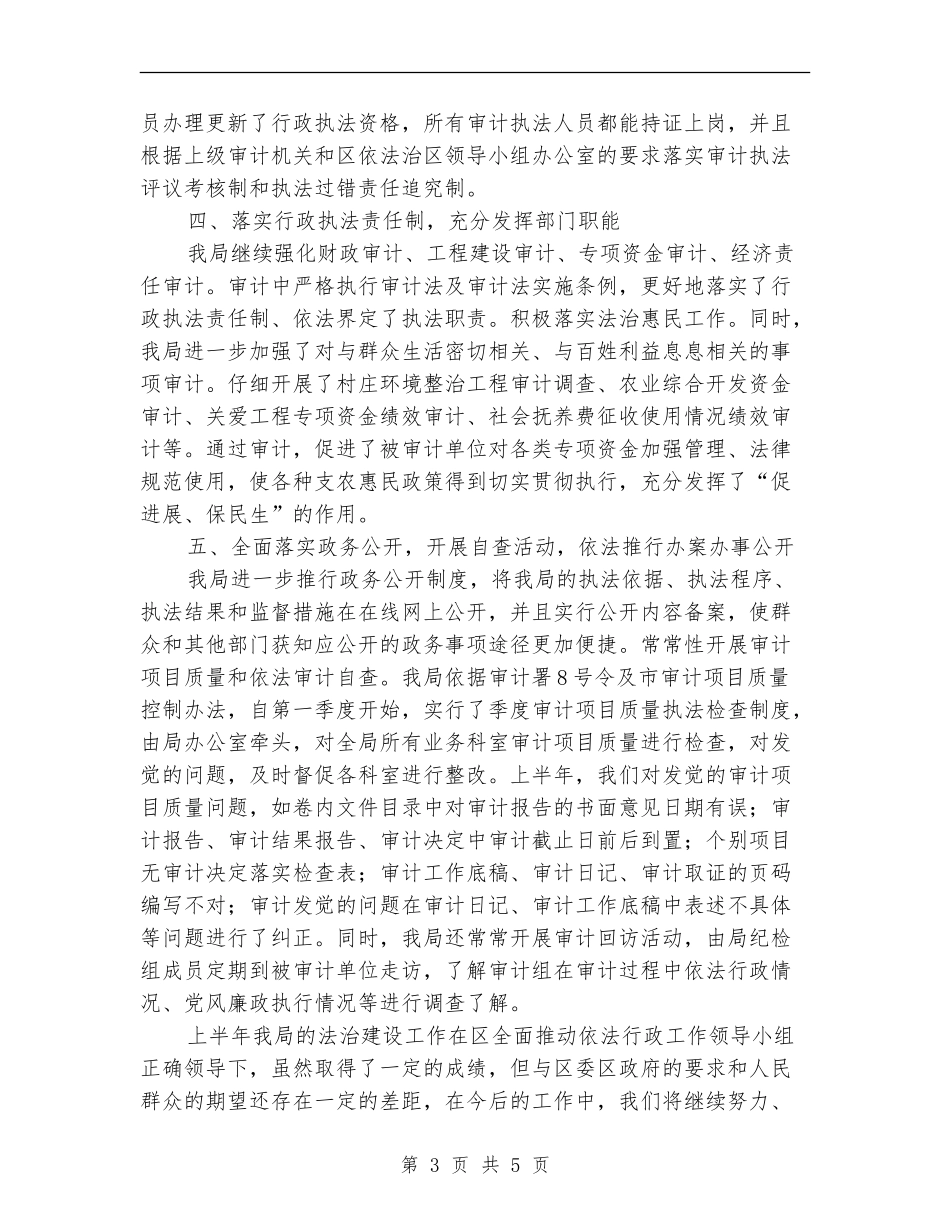 审计局上半年法治建设工作总结_第3页