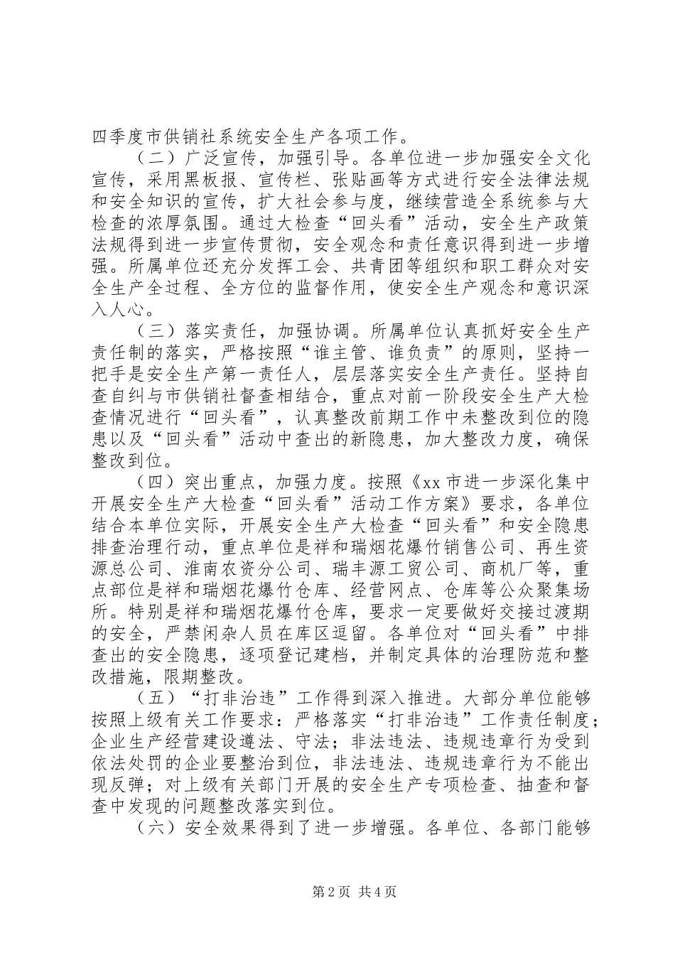 关于开展安全生产大检查工作总结_第2页