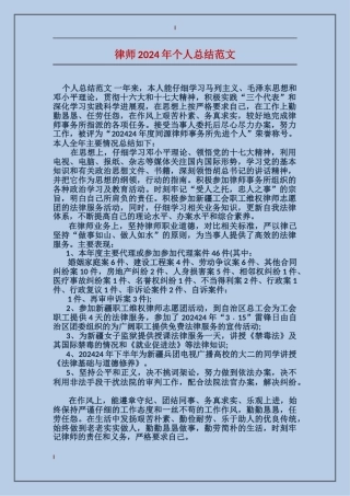 律师2017年个人总结范文