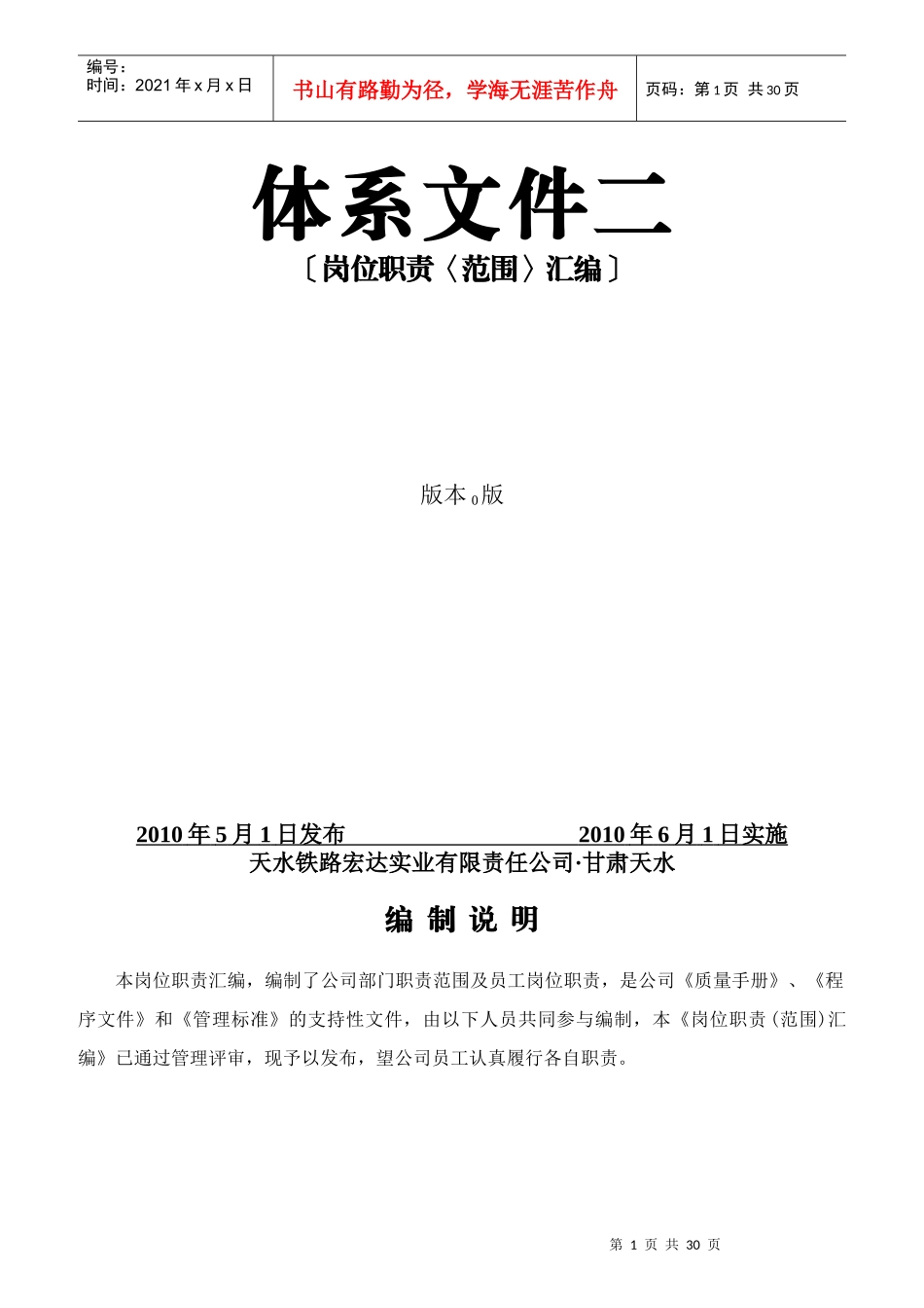某实业有限责任公司岗位职责汇编_第1页