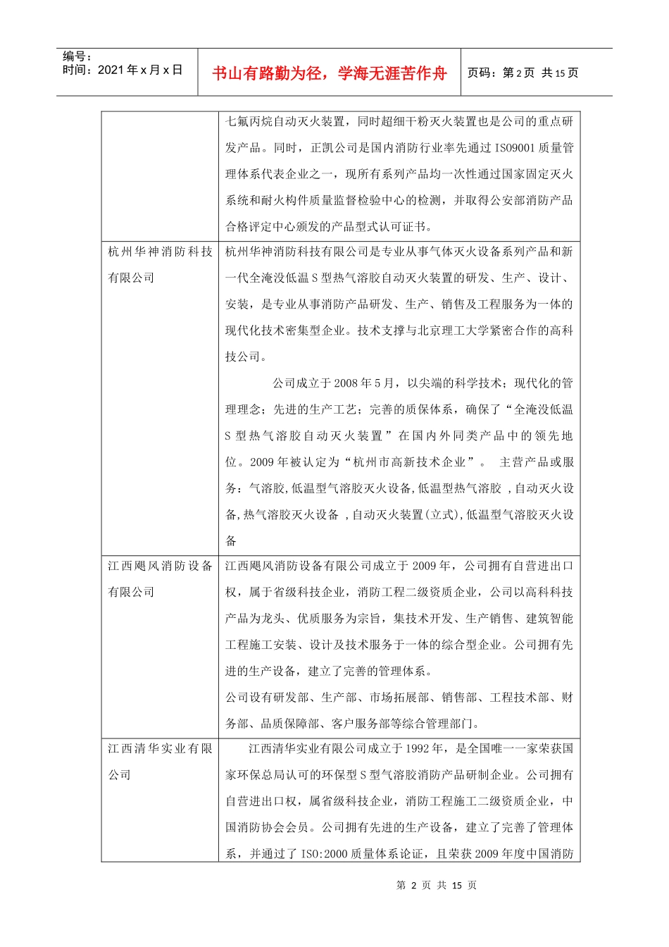 气溶胶消防公司清单_第2页
