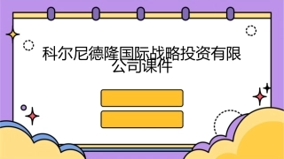 科尔尼德隆国际战略投资有限公司课件