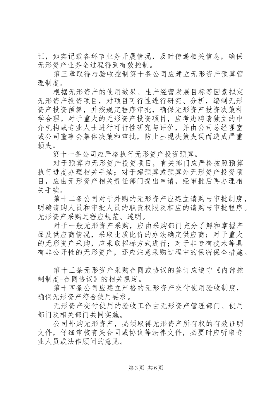 无形资产内部控制规章制度5篇 _第3页