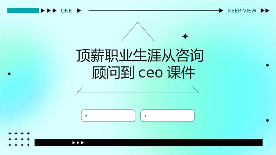 顶薪职业生涯从咨询顾问到CEO课件_第1页