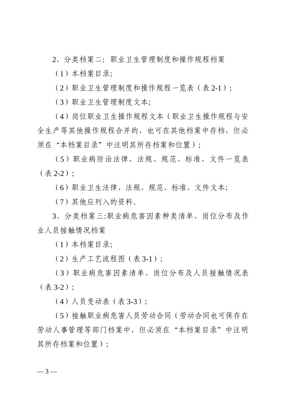 职业健康监护档案建立和管理方案_第3页