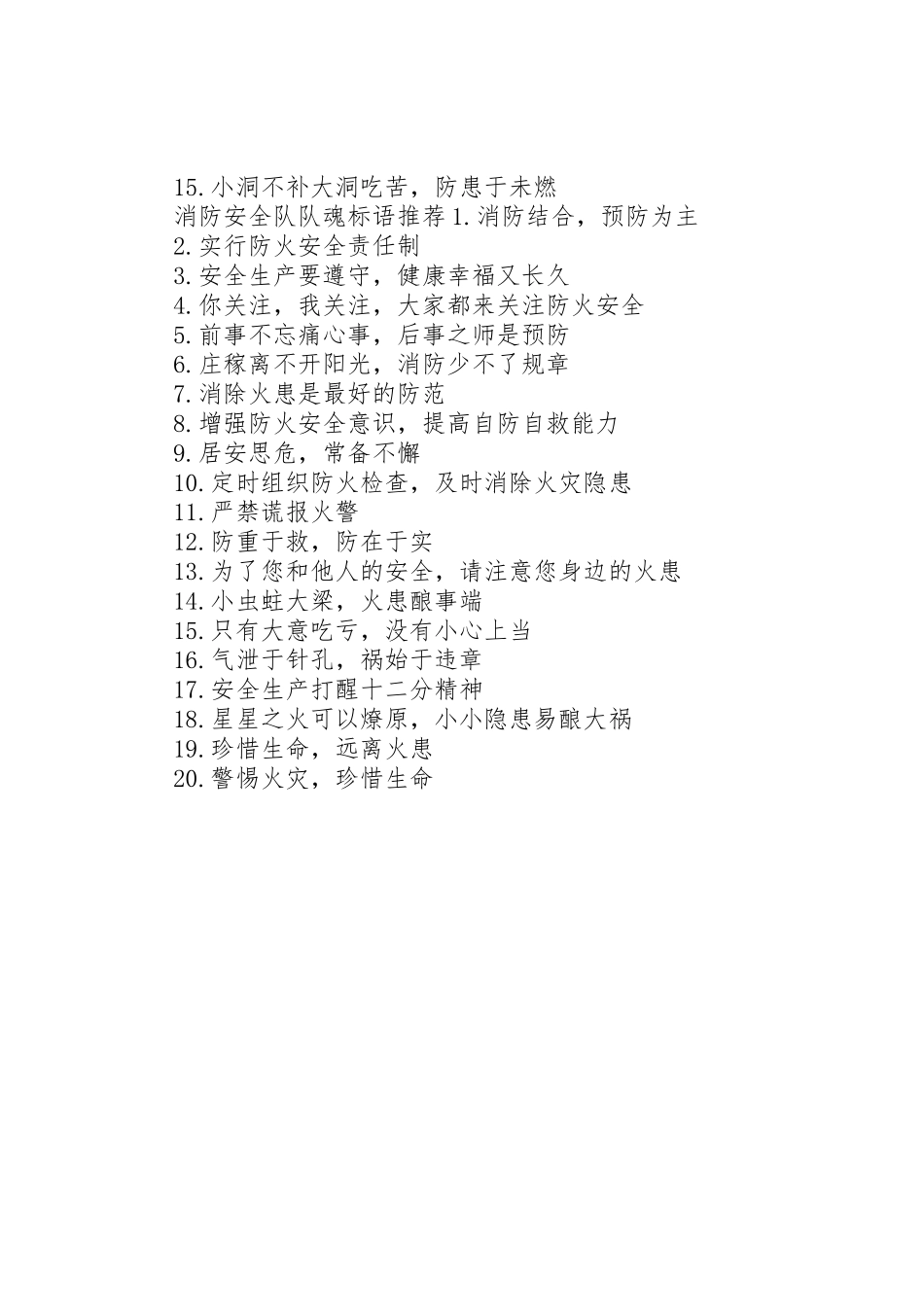 消防安全队队魂标语集锦_第2页