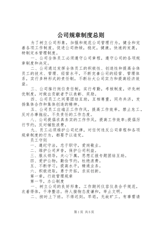 公司规章规章制度总则