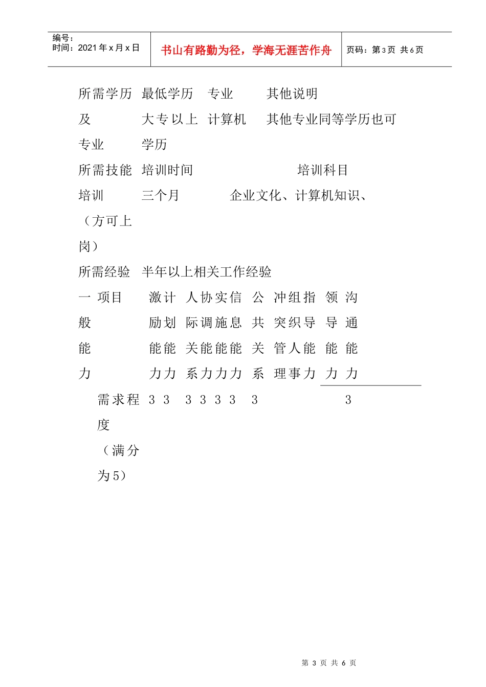 消费品部现场支持工程师岗位职责_第3页