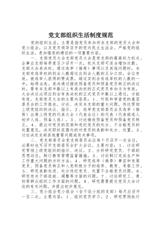 党支部组织生活规章制度规范  (2)