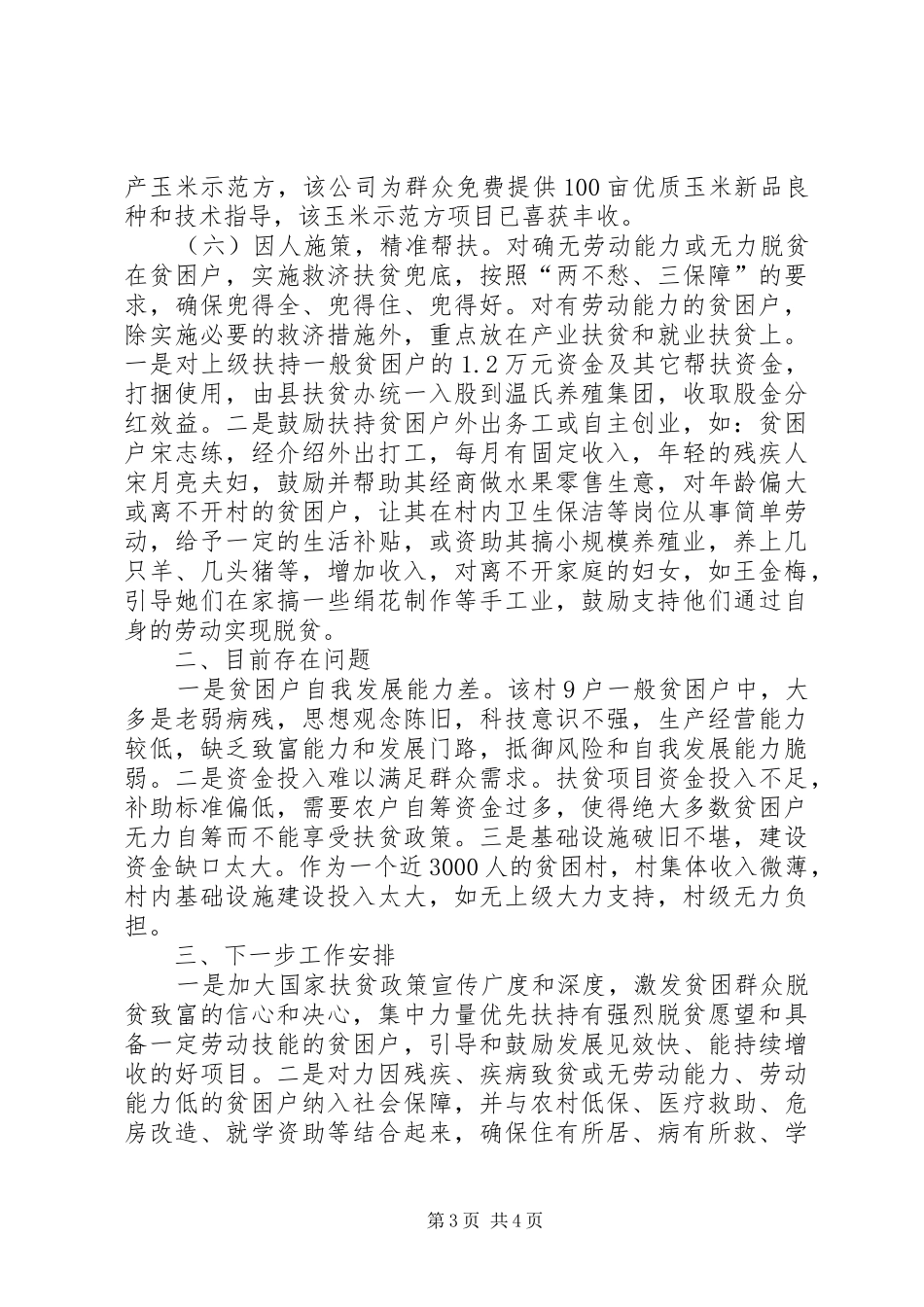 关于村精准扶贫工作总结_第3页