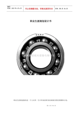 职业生涯论文