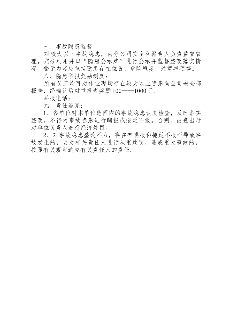 矿山隐患排查治理规章制度细则_第3页