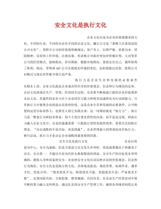 《安全文化》之安全文化是执行文化 
