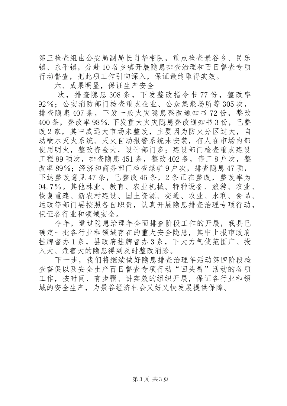 安委会安全生产百日督查工作总结_第3页