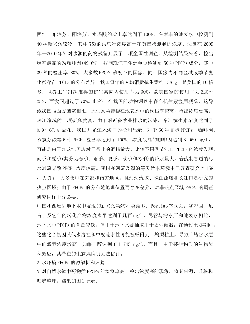 《安全环境-环保技术》之水环境中药物的赋存现状及处理技术 _第2页