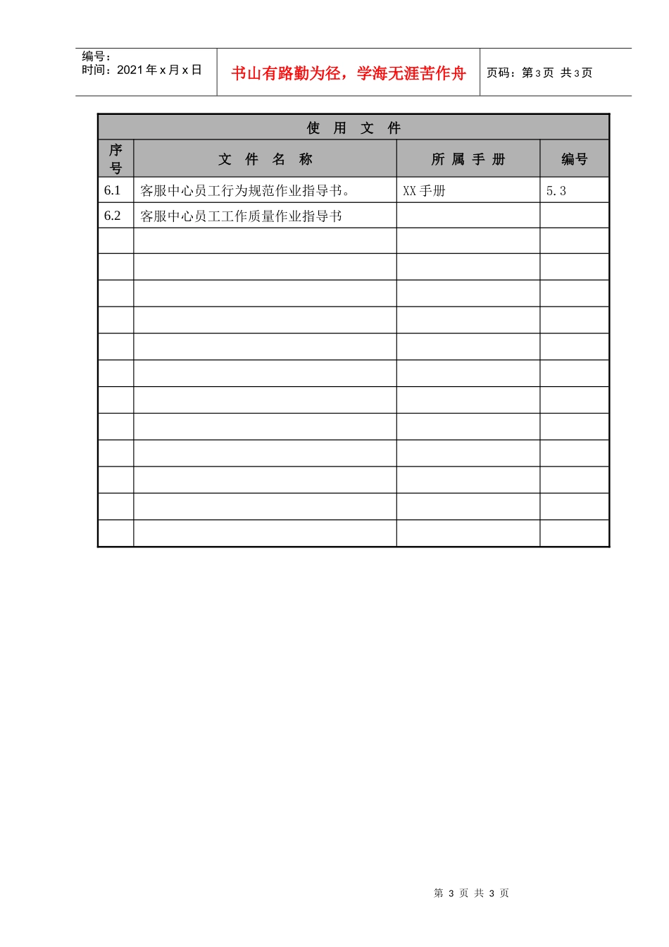 物流公司数据与系统助理职位说明书及关键绩效标准_第3页