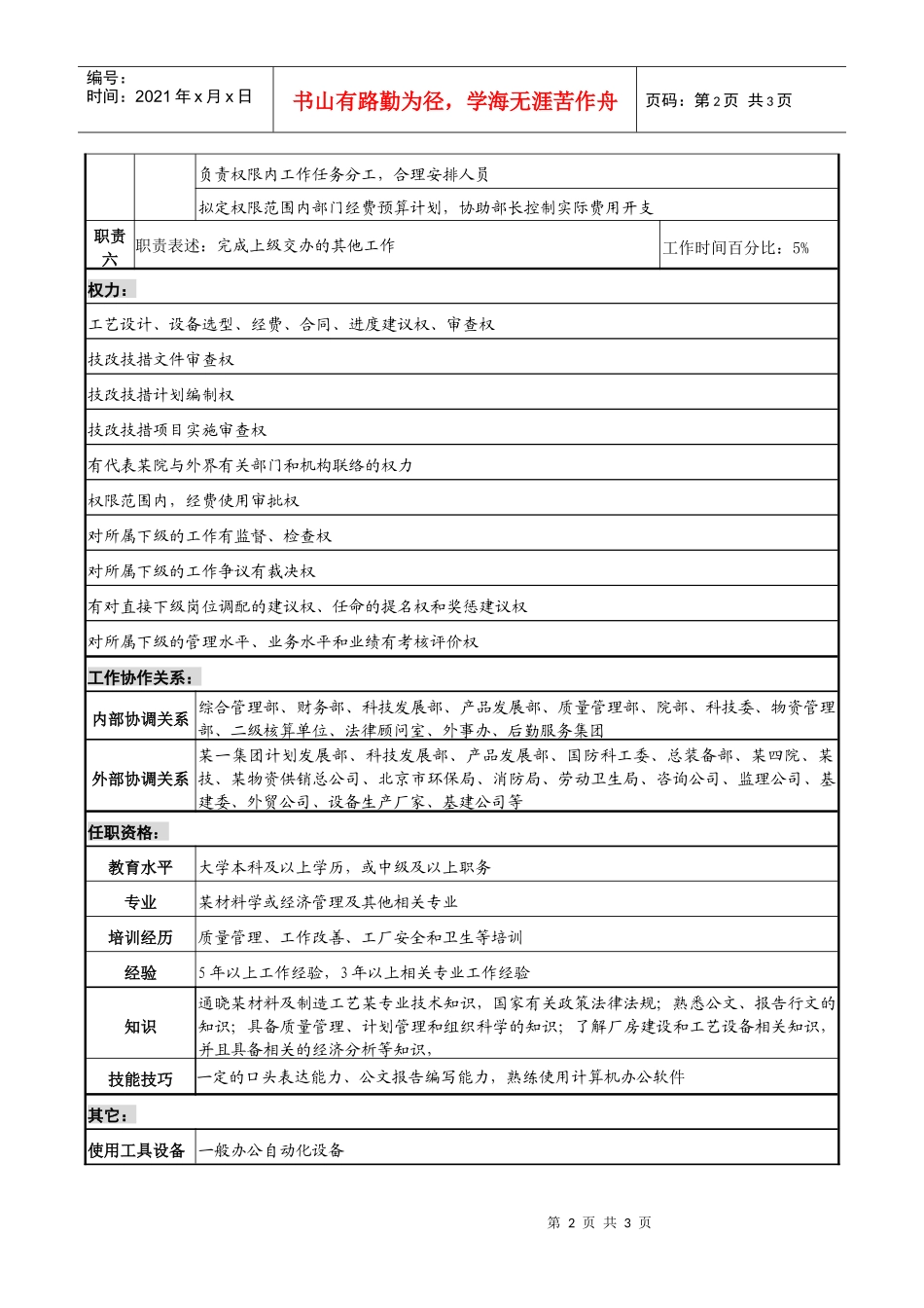 部长助理职务说明书_第2页