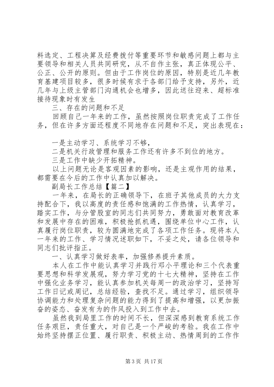 副局长工作总结例文_第3页