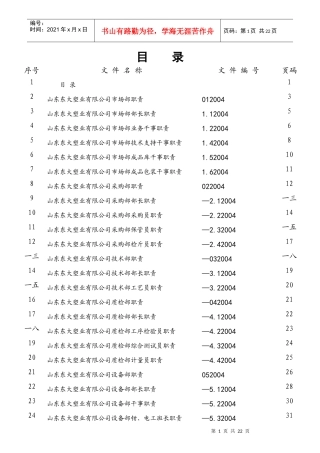 某塑业有限公司市场部职责汇编