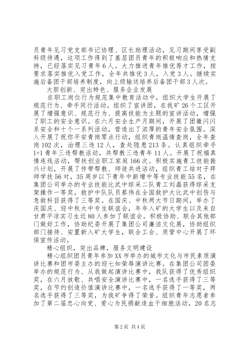 共青团规范教育年终工作总结_第2页