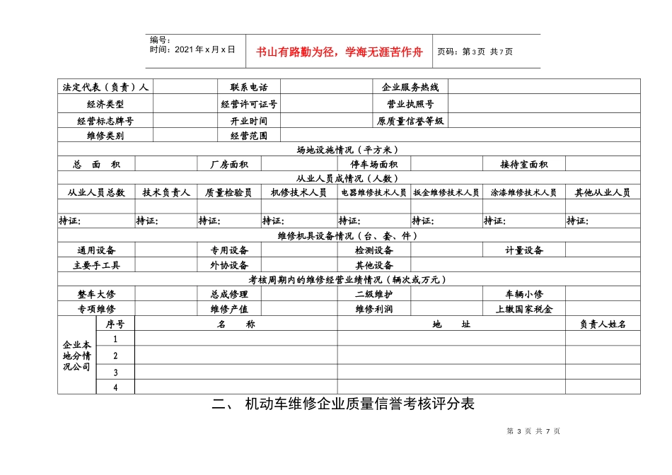 附件一doc-河南省机动车维修企业质量信誉考核申请（评定_第3页