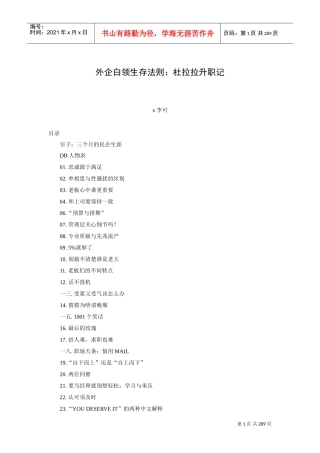 李可外企白领生存法则杜拉拉升职记