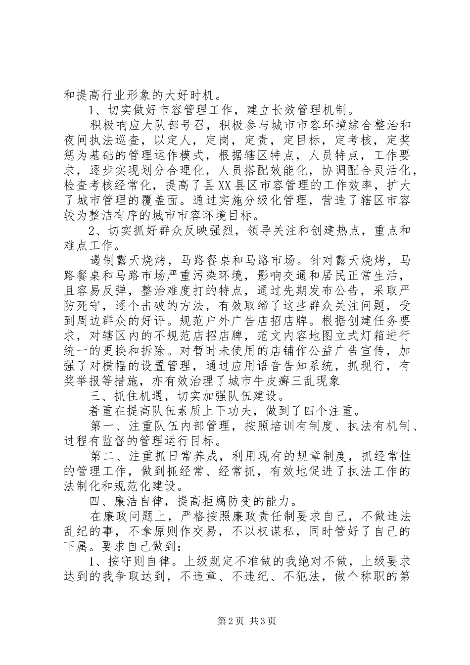 城管个人工作总结范本_第2页