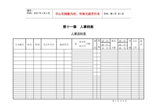 第一节 人事资料表