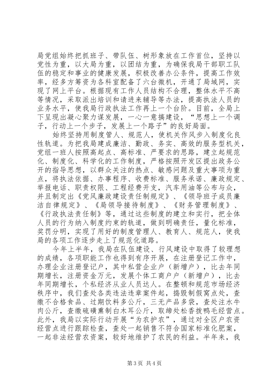 工商局年纪检监察工作半年总结_第3页