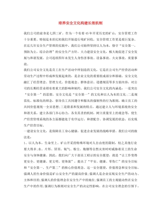 《安全文化》之培养安全文化 构建长效机制 