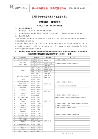 苏州市劳动和社会保障局再就业培训中心