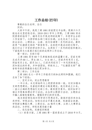 工作总结(打印)