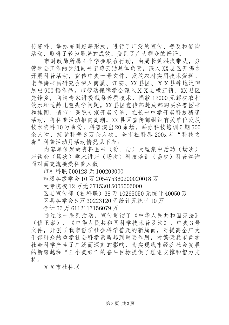 关于开展第九届“科技之春”活动月的工作总结_第3页