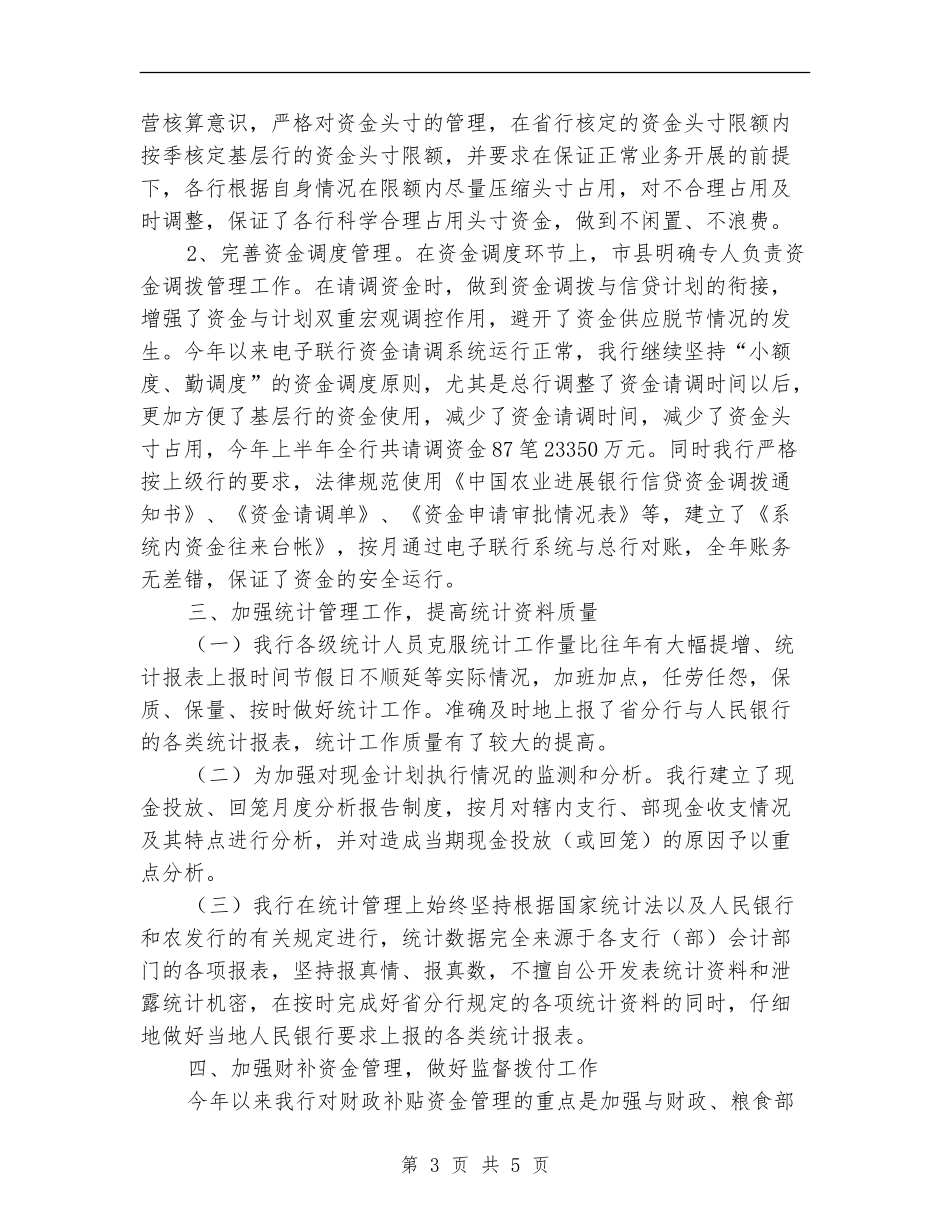 农发行上半年资金计划管理工作总结_第3页