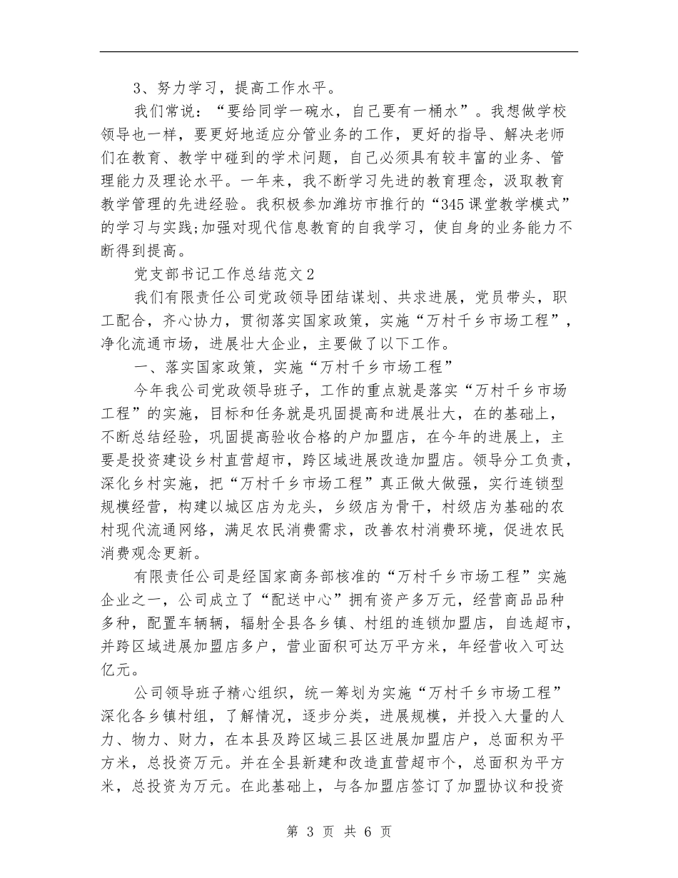 2024年党支部书记工作总结_第3页