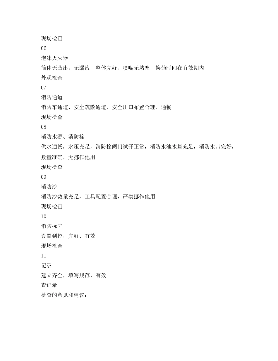 《安全管理资料》之消防（专业）安全检查表 _第2页