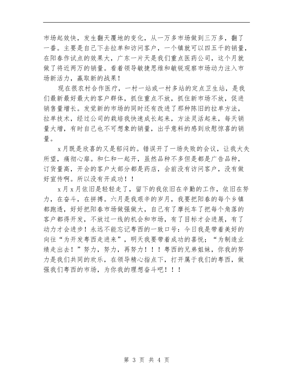2024医药销售工作总结_第3页
