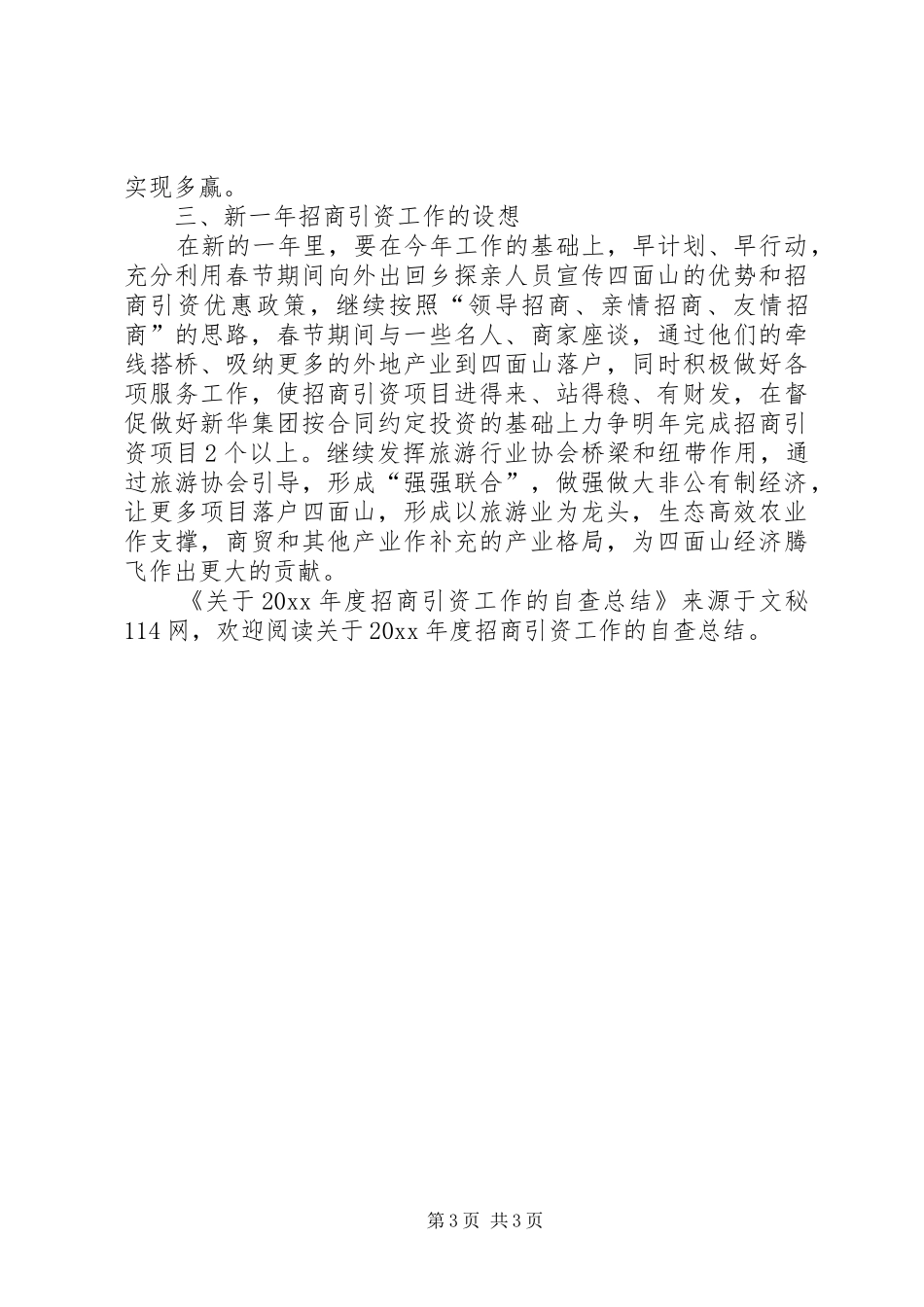 关于年度招商引资工作的自查总结_第3页