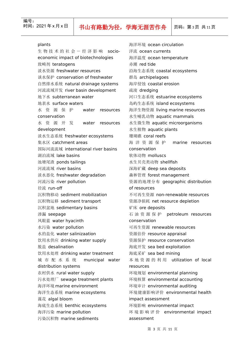 环境工程英文词汇_第3页