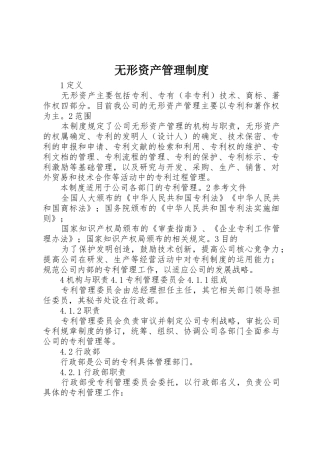 无形资产规章制度管理