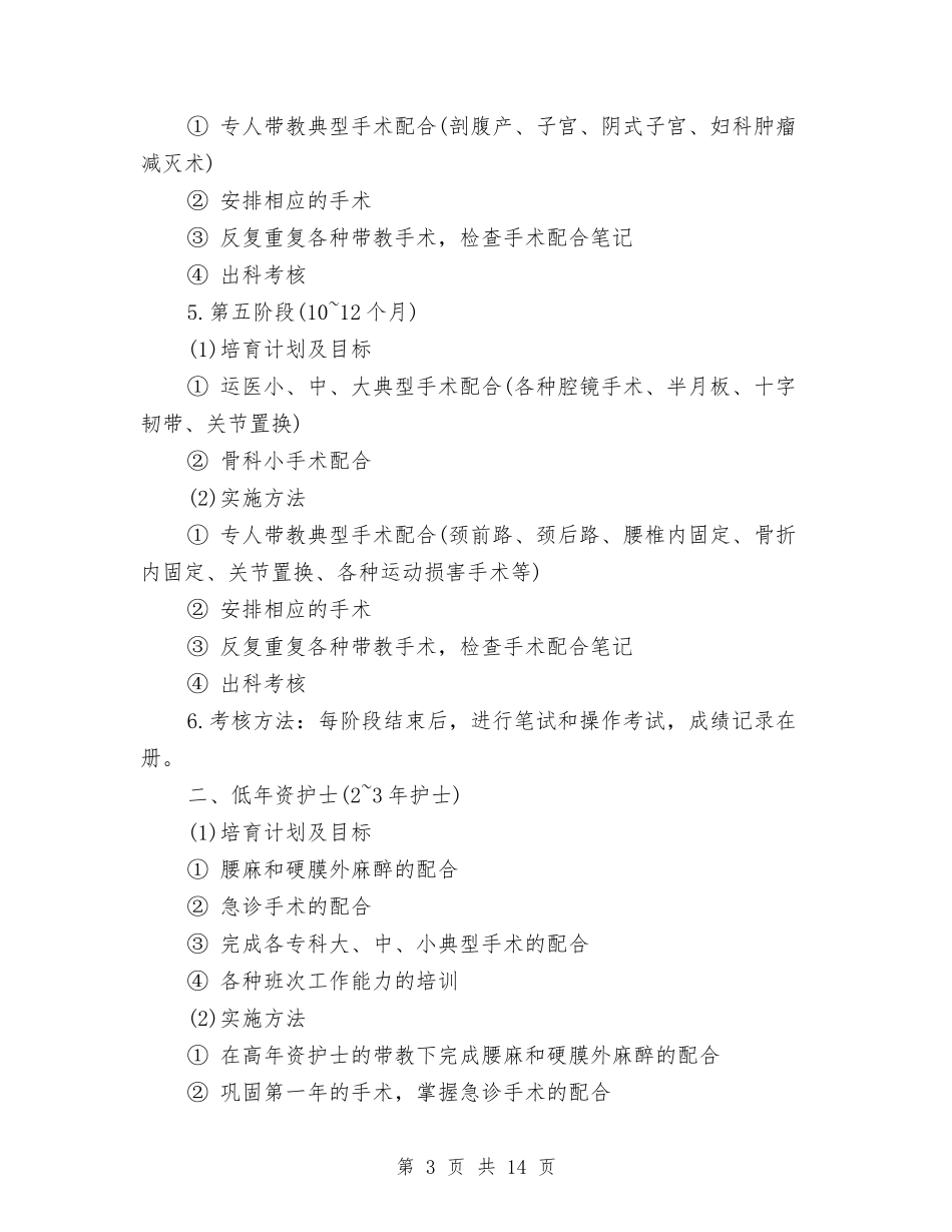 2024手术室各级别护士工作计划范文与2024扶贫工作计划汇编_第3页