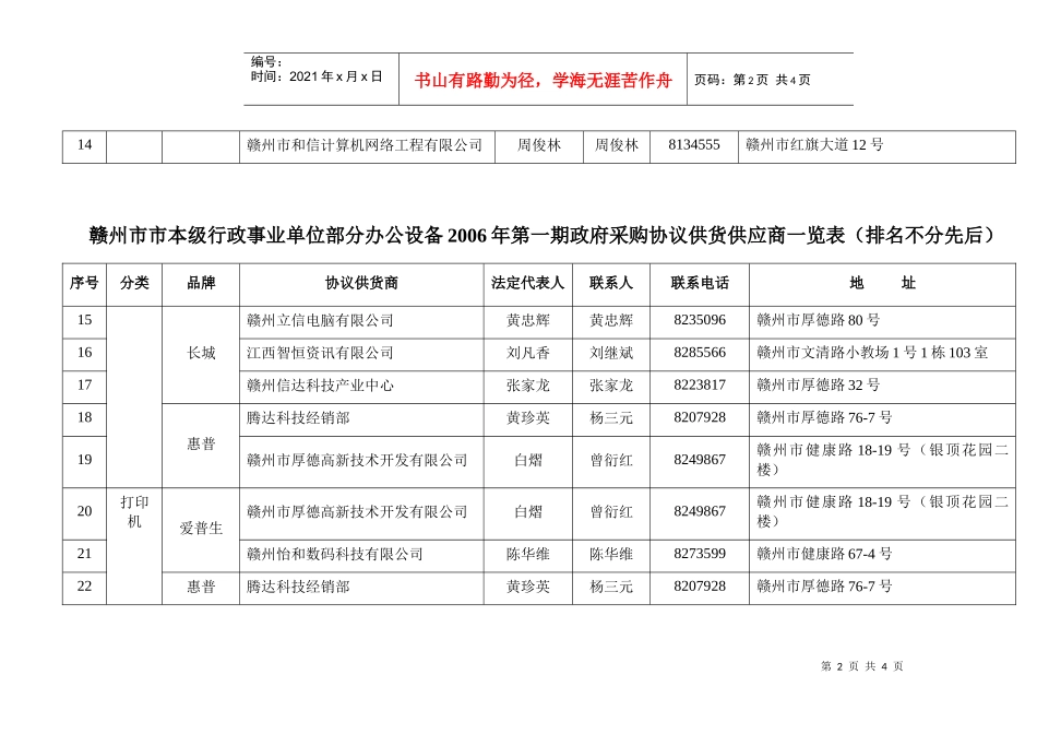 赣州市市本级行政事业单位协议供货_第2页